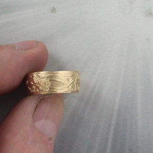 14kt. Rolled Gold Ring - Wedding Band --  Engagement Ring - Gold Ring- Engagement Ring - Wedding Ring - Hand Crafted - Hand Made