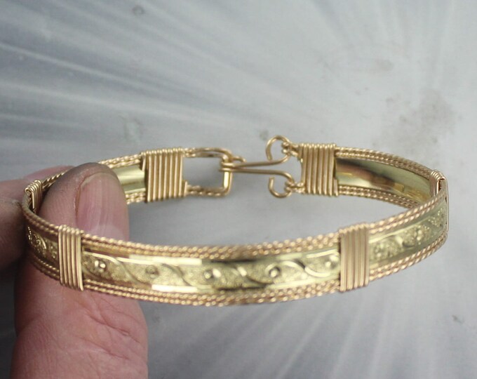 14kt Rolled Gold Bracelet Made to Order Size 6 to 8 Cuff Etsy