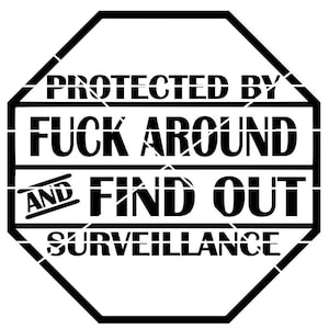 FAAFO Surveillance | SVG Only | Funny Home Security Sign File