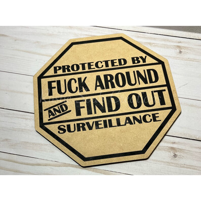 FAAFO Surveillance SVG Only Funny Home Security Sign File Etsy