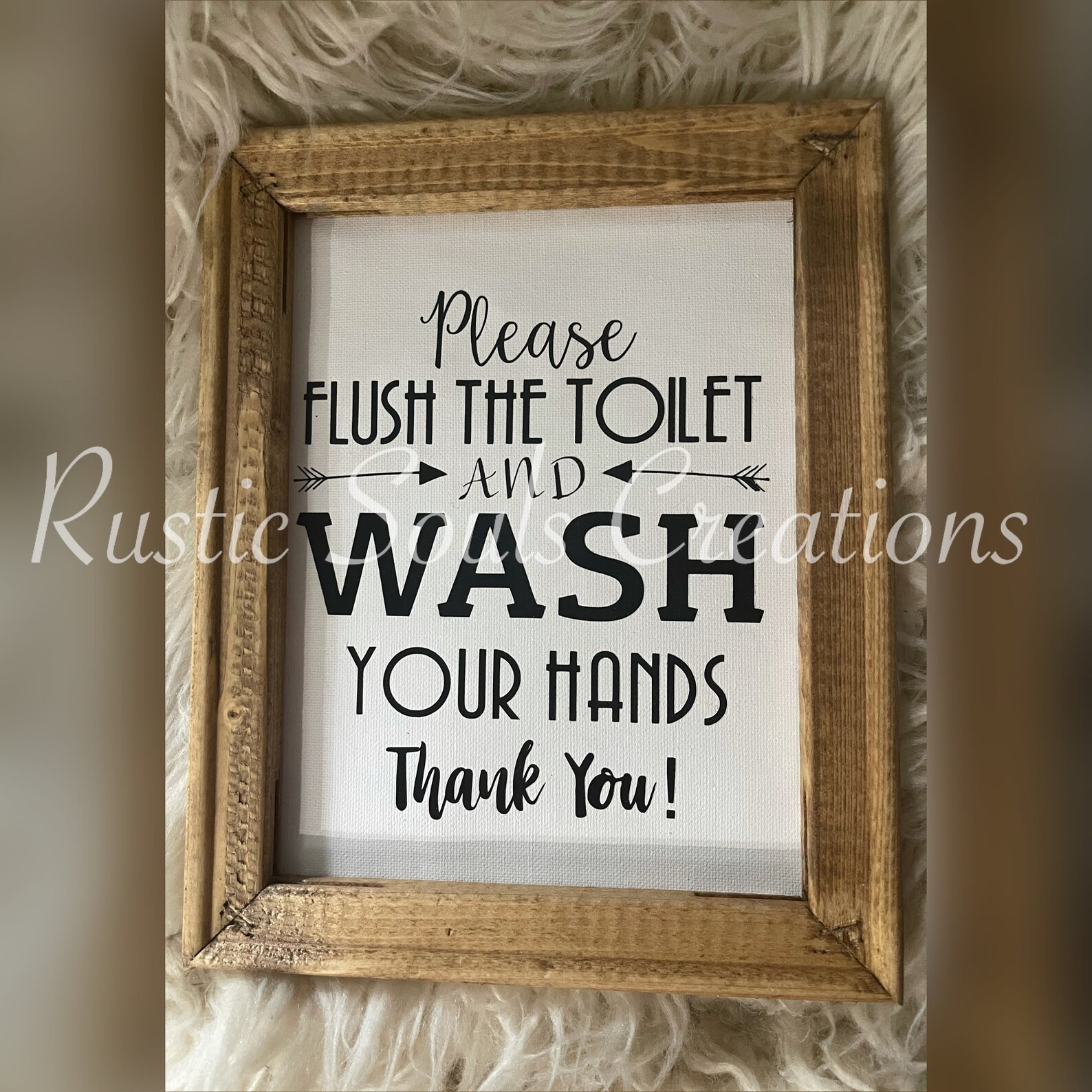 Please Flush the Toilet & Wash Your Hands | Bathroom Sign - Etsy