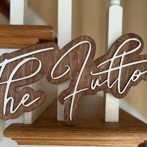 Custom Wood Name Sign: 3D Layered Nursery Decor