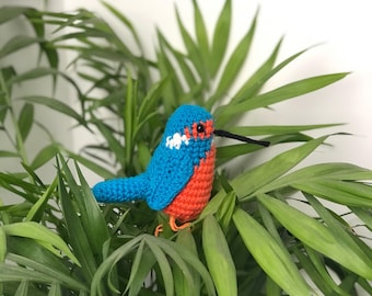 Martín pescador, pájaro de ganchillo