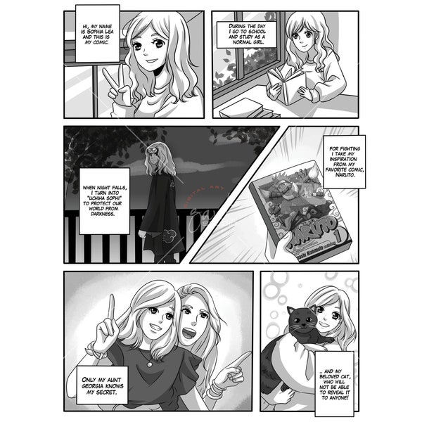 Custom Comic Manga Strip | Personalised Valentine's Present for Love Story Comic | Anniversary Gift | Unique Gift Drawing | Comic Art