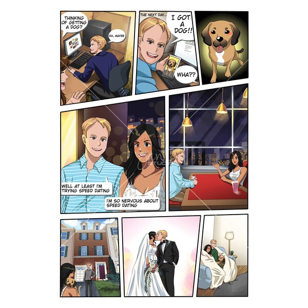 Benutzerdefinierte Paare Comic-Buch-Geschenk | Personalisierte Hochzeitsgeschenk | Geschenkideen Hochzeit | Brautparty Paare Geschenke | Cartoon-Magazin-Skizze