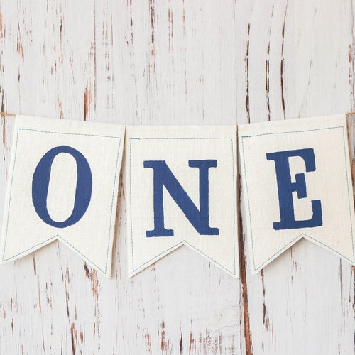 Happy Birthday Banner One One Banner First Birthday Decoration - Etsy