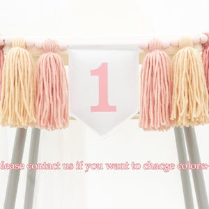Pink Tassel High Chair Banner: First Birthday Decor image 6