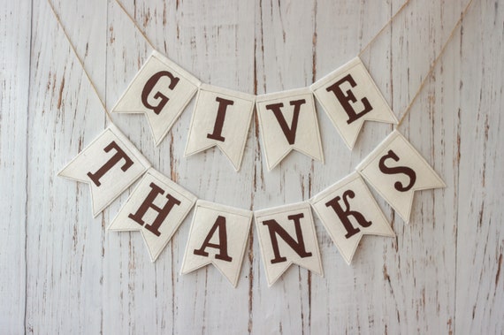 Give Thanks Banner: Fall Thanksgiving Cotton Garland