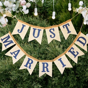 Just married sign, just married banner, small just married banner, just married frame banner, just married car sign, wedding arch frame flag