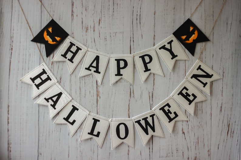 Happy Halloween Dekoration Girlande Halloween Banner Happy Halloween Girlande Halloween Dekoration Outdoor Vintage Halloween Dekor white