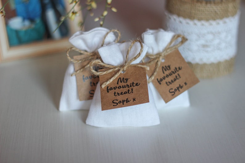 White Linen Bags Small Fabric Bags Burlap Sack Wedding Etsy