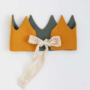 Personalized Baby Crown in Bright Orange - Perfect First Birthday Gift for Your Little Prince or Princess