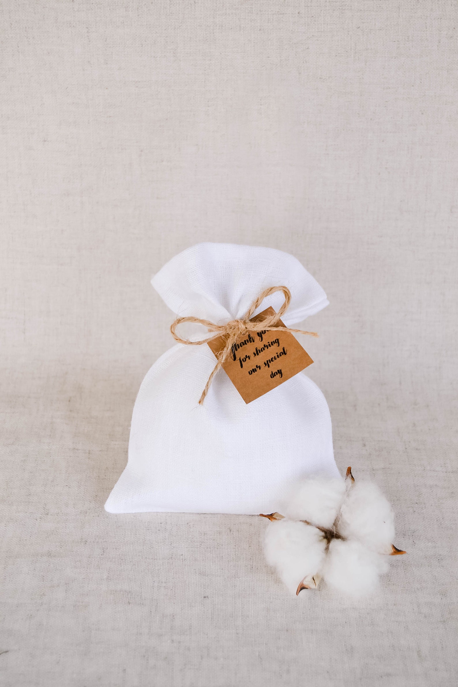 Wedding Gift Bags Linen Favor Bags White Linen Bags Small Etsy