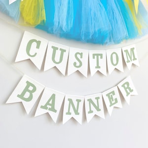 Custom Garland - Personalized Banner for Birthday, Wedding, Baby Shower, Bachelorette, Graduation, 50th Birthday Bunting,Cloth String Banner