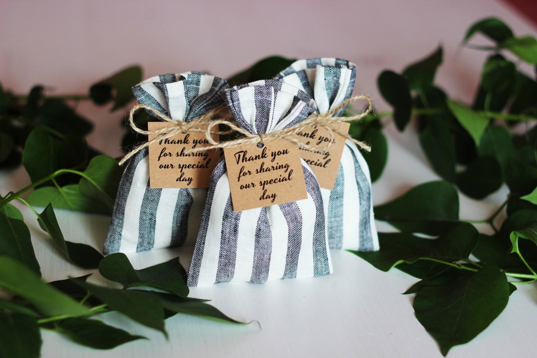 Small Linen Bags Rustic Gift Bags Wedding Favor Bags Linen Pouch Cotton