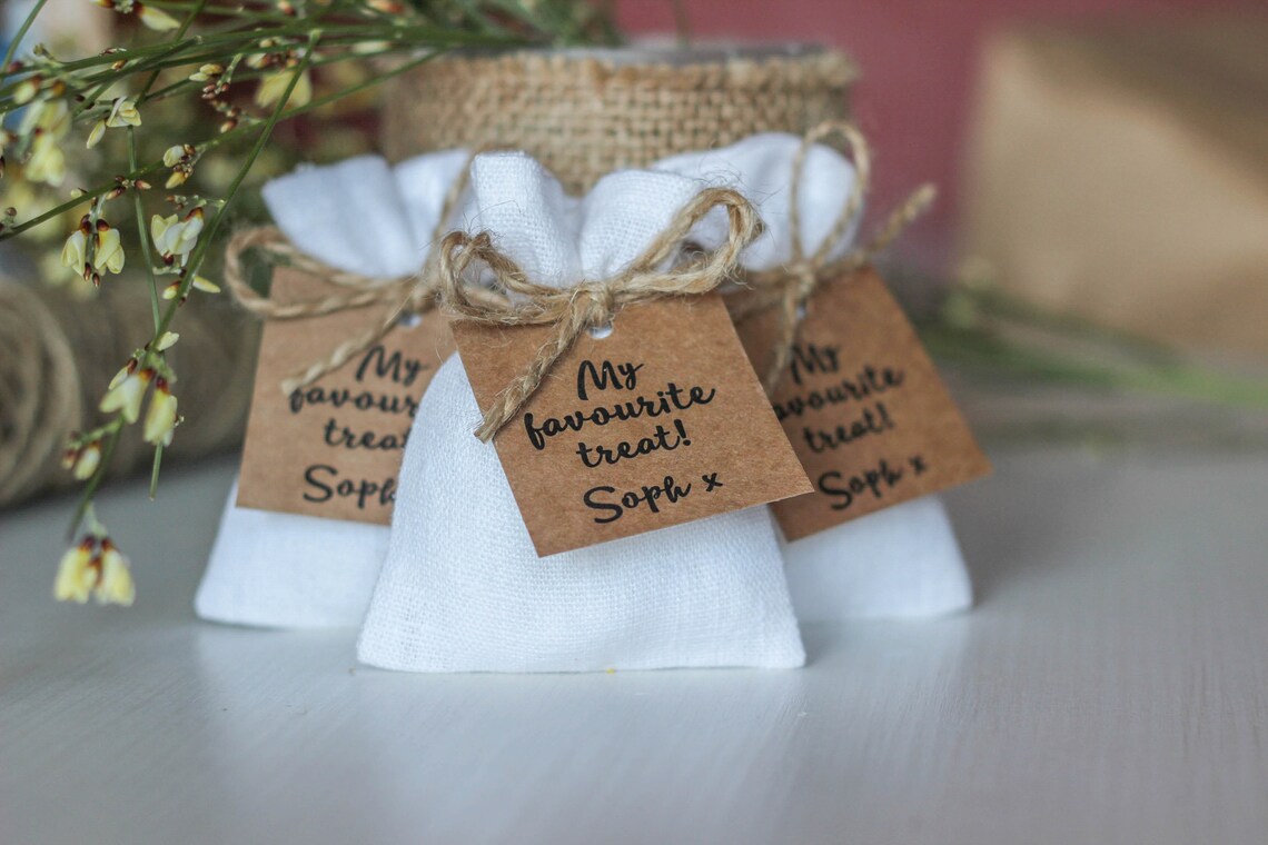 White Linen Bags Small Fabric Bags Burlap Sack Wedding Etsy