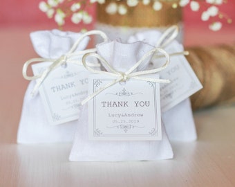 Favor eco bag Wedding gift bags Wedding welcome bags Linen gift bags Bag for bride Wedding favors Small linen bag Wedding gifts