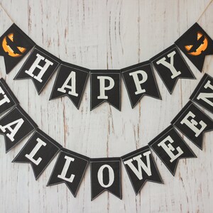 Happy Halloween decoration garland Halloween banner Happy Halloween garland Halloween decoration outdoor Vintage halloween decor image 2