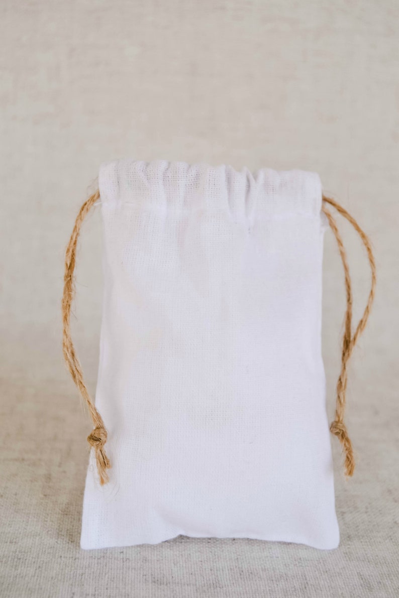 Small drawstring bags Burlap white bag Favor gift sacks Rustic Etsy