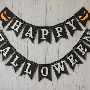 Happy Halloween decoration garland, Happy Halloween banner, Happy Halloween garland, Halloween decoration outdoor, Vintage halloween decor