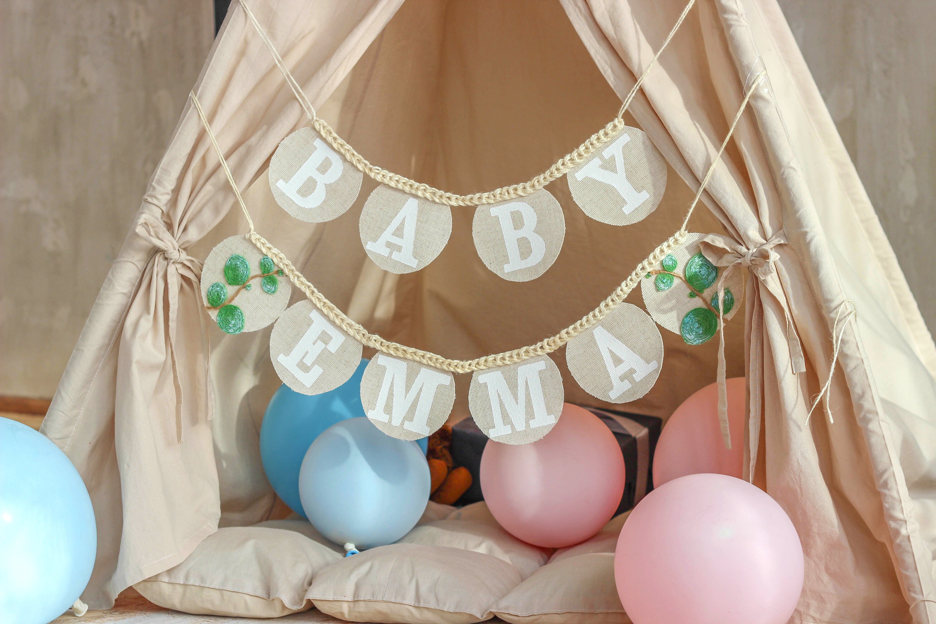 Burlap baby girl banner baby banner Nursery banner Etsy