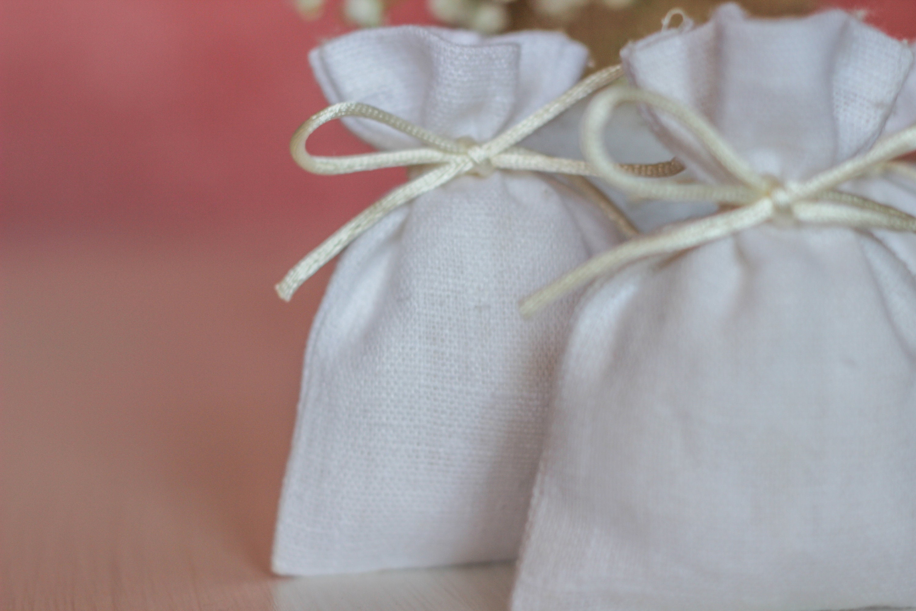 White Linen Bags Burlap Bags for Favors Small Fabric Pouch Etsy
