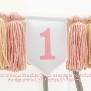 Pink Tassel High Chair Banner: First Birthday Decor image 5