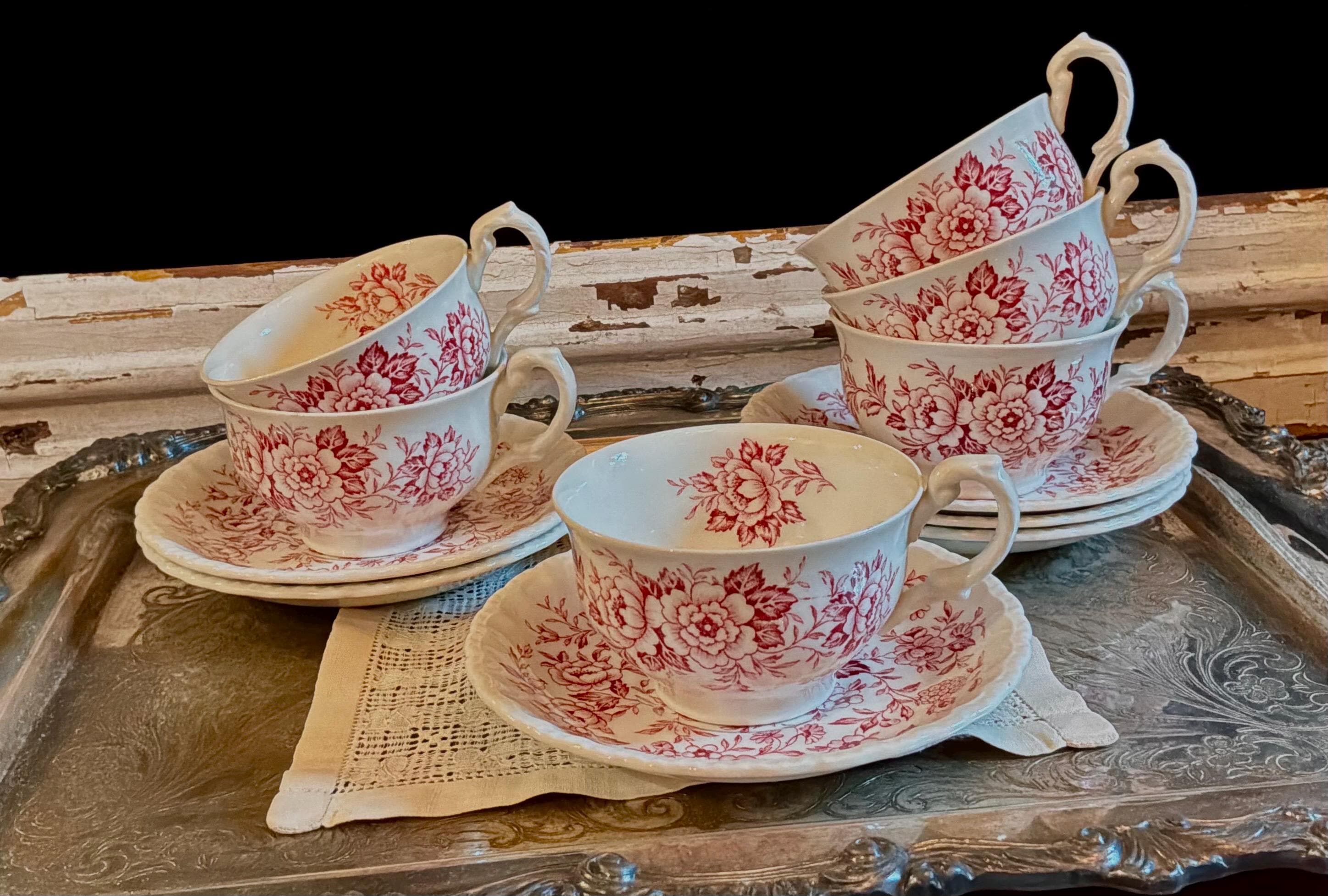 Burleigh Red Calico - Etsy