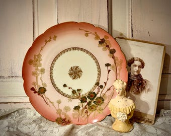 Theodore Haviland Limoges Plate | Hand Painted |Gilded Trim | Made France