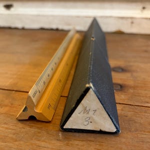 Vintage Albert Nestler Architect Scale Ruler | Wooden Drafting Tool, Case