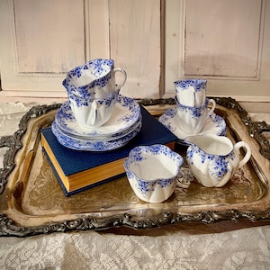 Shelley Dainty Blue Trio - Etsy