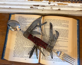 Vintage Folding Camping Tool | Steel | Stainless Steel