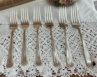 【Smith Seymour】 キングスパターンのディナーセット 6名用26本組 Vintage Boxed Set of 6 Smith Seymour Rose Garden Signed Silver
