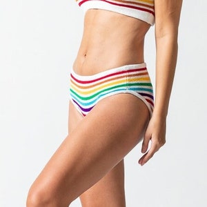 Rainbow Stripes Knit Panty Pattern: Women's Underwear (PDF Pattern)