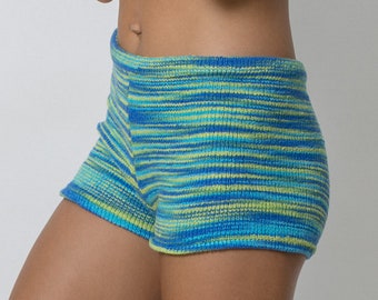 Modèle de tricot court garçon pour femmes - Modèle PDF Tailles XS à XL - Loungewear - Shorts de détente - Comment tricoter des shorts - Shorts au crochet