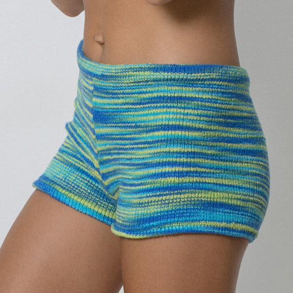 Modèle de tricot court garçon pour femmes - Modèle PDF Tailles XS à XL - Loungewear - Shorts de détente - Comment tricoter des shorts - Shorts au crochet