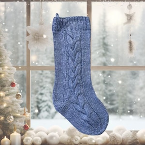 Cable Braid Christmas Stocking Knitting Pattern (PDF Download)