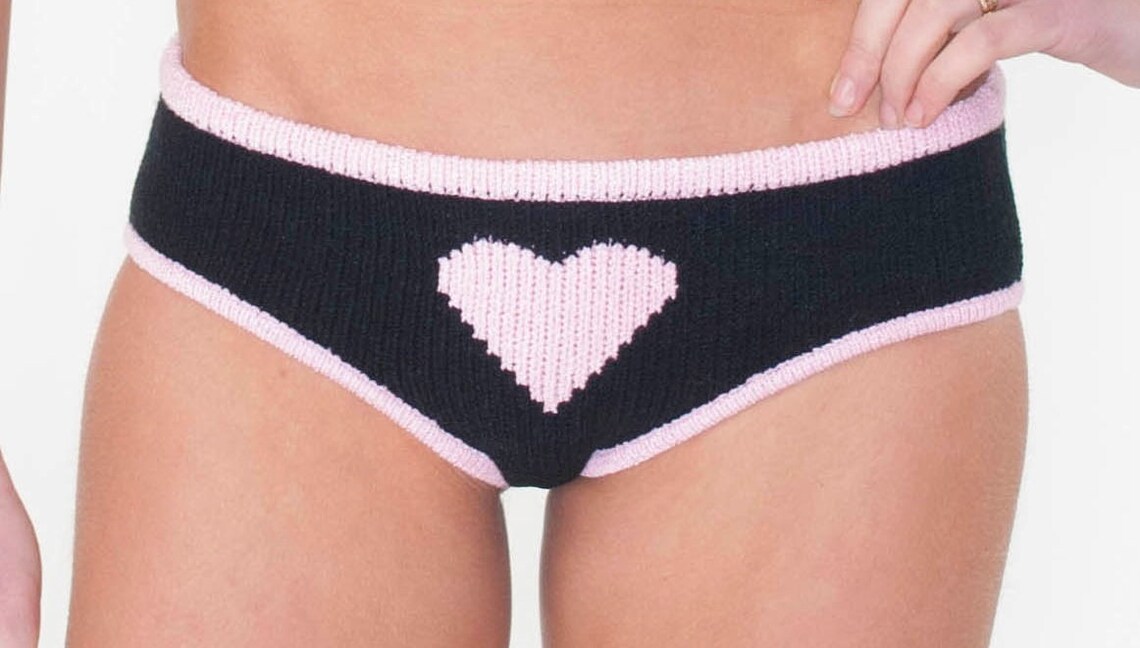Heart Motif Underwear Knitting Pattern Women's Knit PDF Etsy
