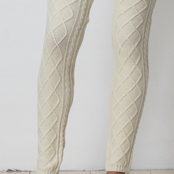 Cable Braid Leg Warmers Knitting Pattern - Women's Knit PDF Pattern - Knitted Legwarmers One Size - Aran Knit Pattern