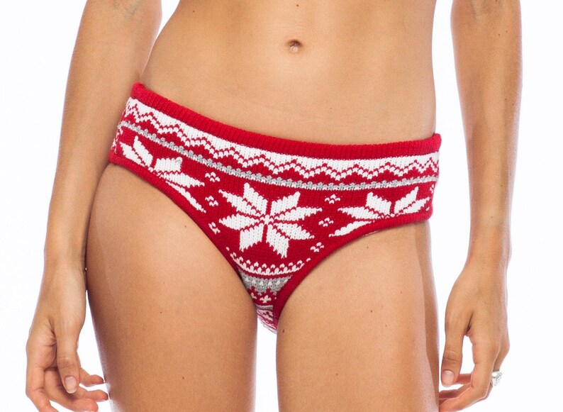 Snowflake Panty Knitting Pattern Women's Knit PDF Pattern Snowflakes