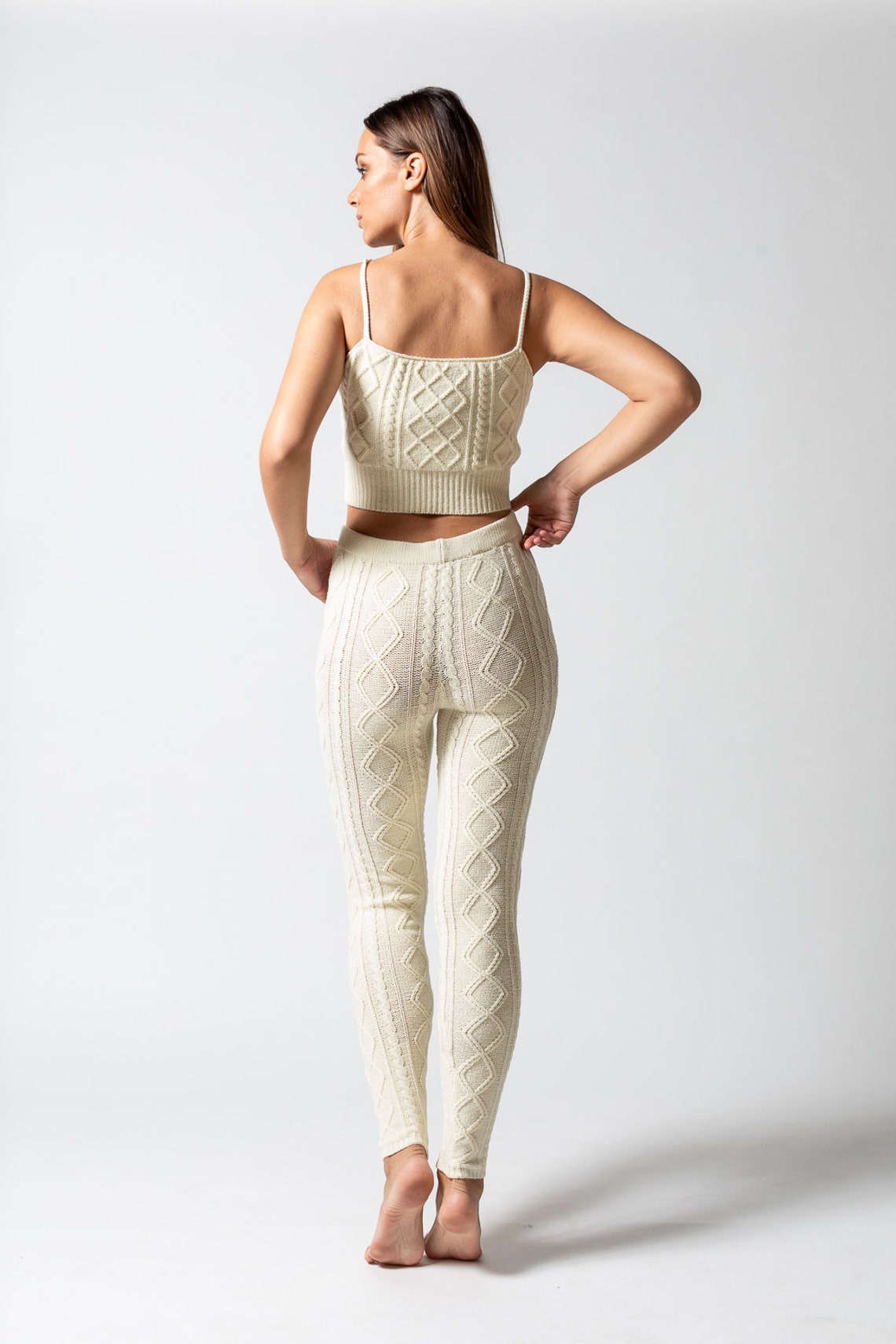 Cable Braid Leggings Knitting Pattern Women's Knit PDF Etsy