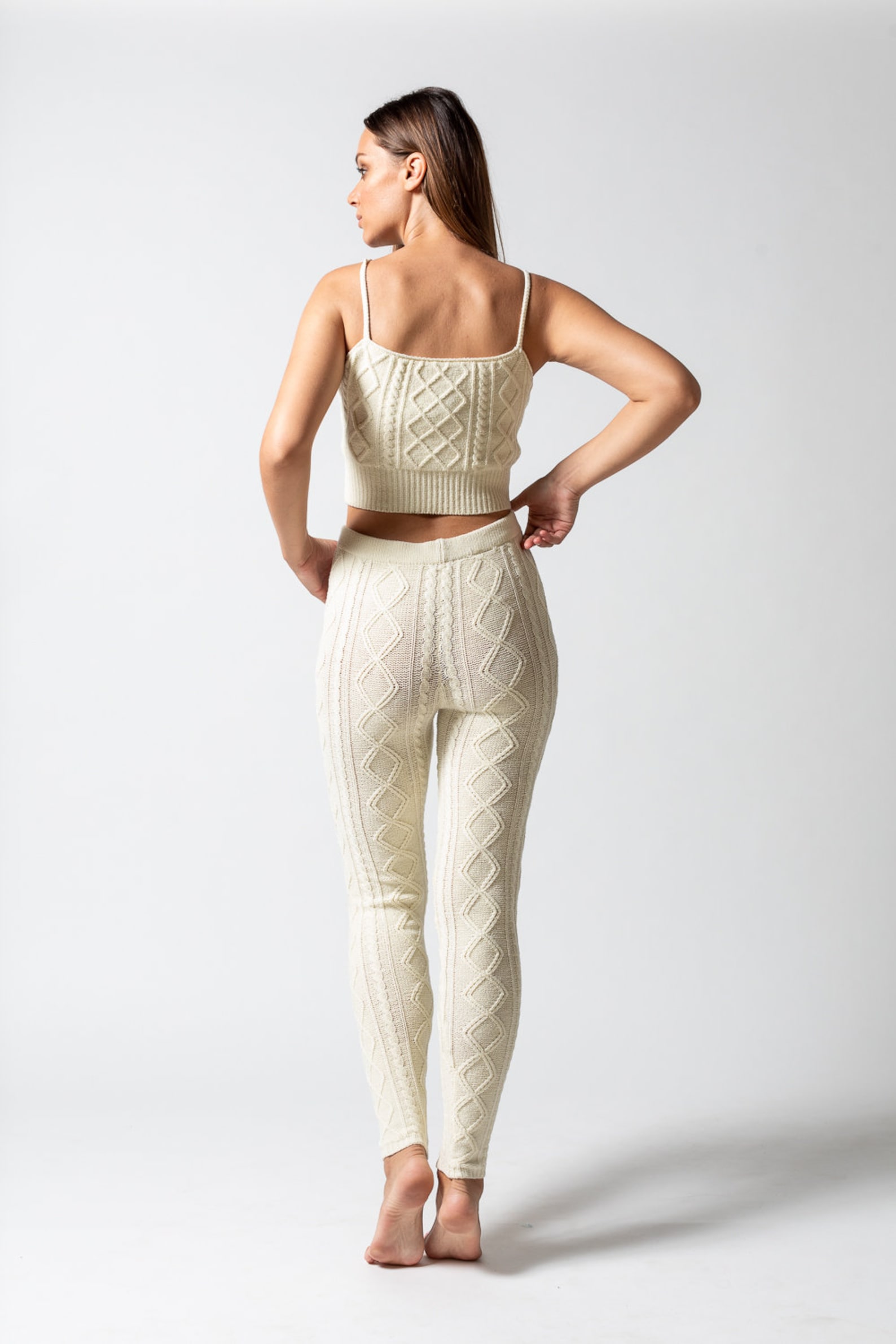 Cable Braid Leggings Knitting Pattern Women's Knit PDF Pattern Knitted