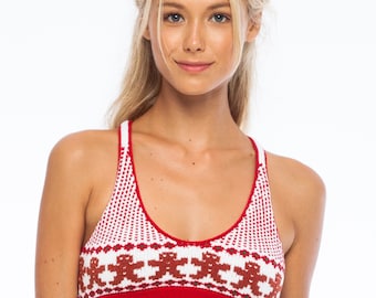 Gingerbread Bralette Knitting Pattern: Women's Knit Bra (PDF Pattern)