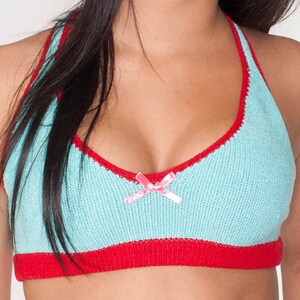Racerback Bra Knitting Pattern: Women&#39;s Knit Bralette (PDF Pattern)