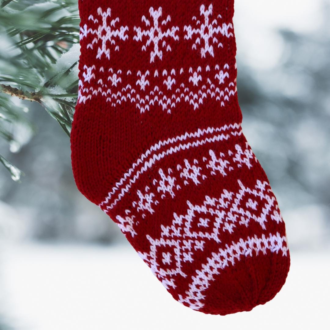 Fair Isle Christmas Stocking Knitting Pattern (PDF Download) - the K4 ...