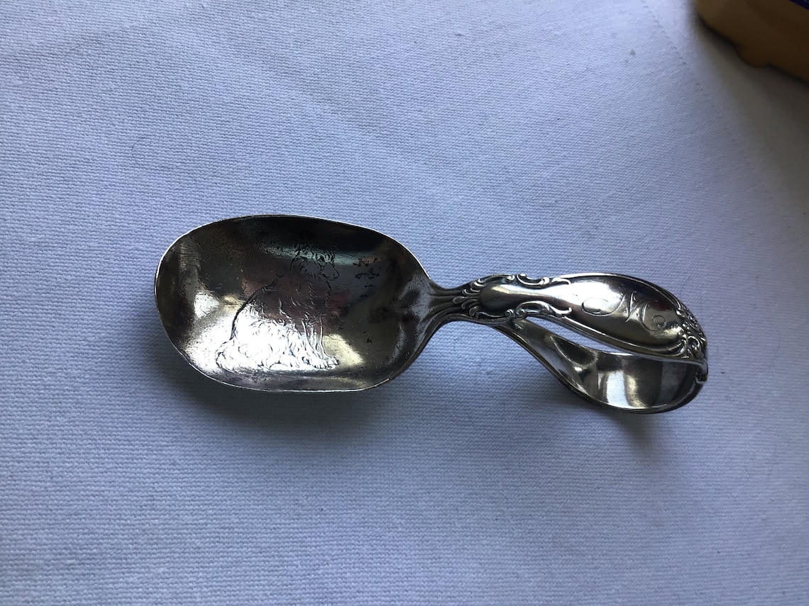 Vintage sterling silver baby spoon M by Reed & Barton Etsy