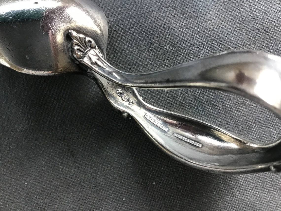 Vintage sterling silver baby spoon M by Reed & Barton Etsy