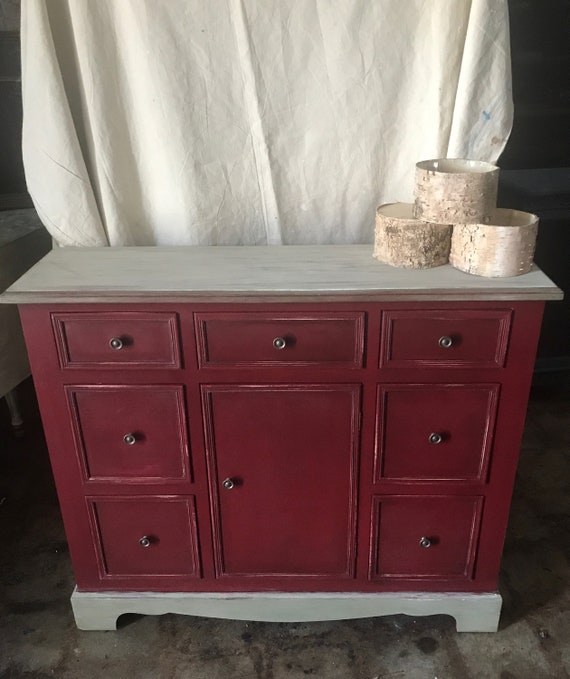 Vintage Farmhouse Buffet Credenza Country Sideboard Cabinet Etsy