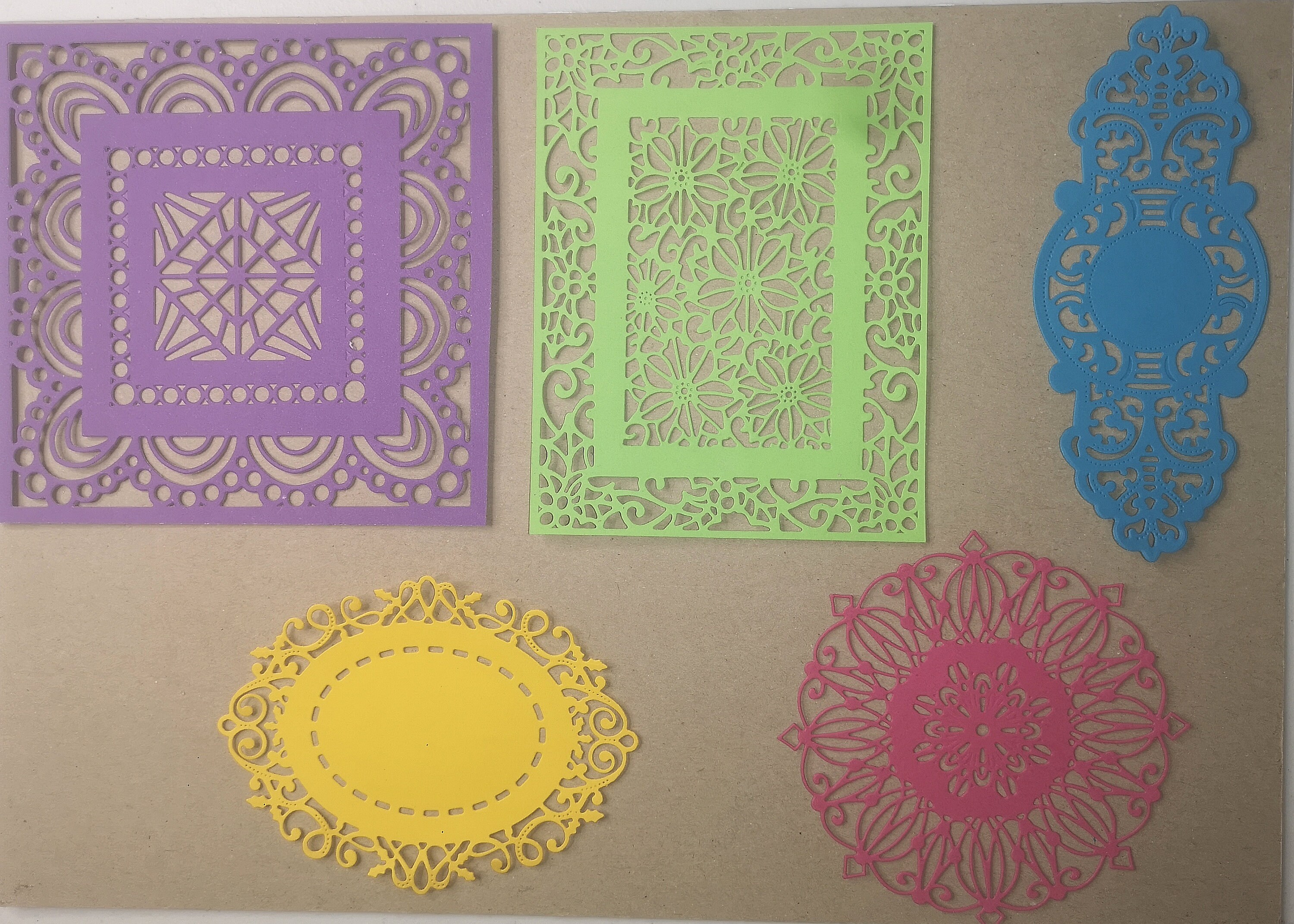 Card Making Paper Craft Paper Die Cut Colourful Panels Etsy