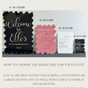 Large Custom Acrylic Events Sign With Brushed or Painted Background Wedding Sign/Baby Shower Sign/Welcome Sign/Personalised zdjęcie 2